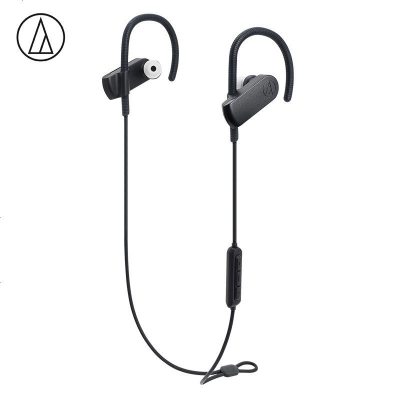 铁三角(audio-technica) ATH-SPORT70BT 入耳式防水蓝牙无线耳机 运动耳麦 一键听清环境 黑色