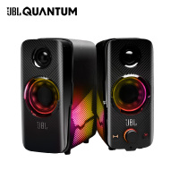 JBL QUANTUM DUO 蓝牙游戏音箱电脑音响 炫彩灯效电竞音箱高低音炮台式机手机音响Q DUO 黑色