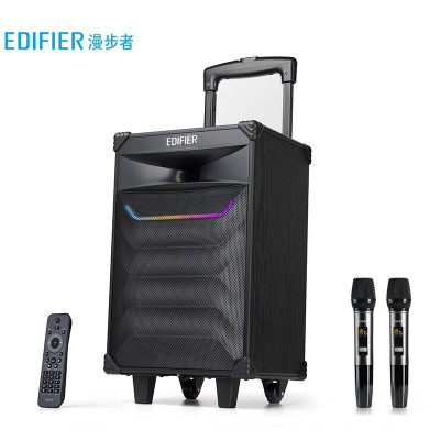 漫步者(EDIFIER)PW310专业级移动音响广场舞10英寸音箱蓝牙拉杆音响户外音响便携式音响黑色