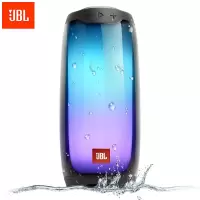 JBL PULSE4 音乐脉动四代 便携式蓝牙音箱 全面屏炫彩小音箱+低音炮 桌面音响 长续航 防水设计 黑色