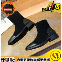 XeeJee马丁靴女2020年新款鞋子女百搭低跟短靴袜子靴弹力瘦瘦靴春秋单靴