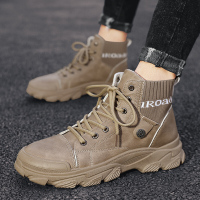 xeejee马丁靴男工装靴高帮英伦风秋冬季新款韩版潮流休闲男士雪地靴短靴