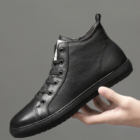 些久秋冬季百搭短靴47工装高帮中帮鞋46加大码45英伦马丁男靴子