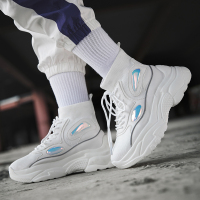 些久ins超火的鞋子男鞋春夏季情侣增高潮鞋6CM45加大码47高帮袜子鞋46