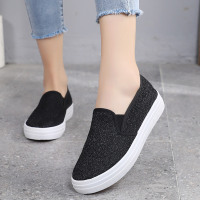 些久春夏老北京布鞋女单鞋平底休闲鞋韩版透气懒人一脚蹬帆布鞋女板鞋