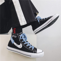 些久帆布鞋男高帮2021年夏季新款百搭韩版小众鞋子男潮鞋ins港风板鞋