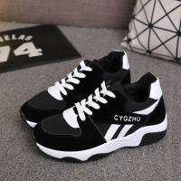 些久秋春天女生运动休闲鞋子女装波鞋跑步鞋新潮百搭学院韩版个性中跟