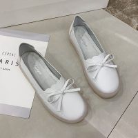 些久仙女鞋温柔单鞋女秋平底2021秋季新款软底百搭一脚蹬软皮豆豆鞋潮