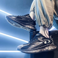 些久男鞋2021新款运动鞋男春秋款跑步鞋秋季黑色男士初中学生休闲鞋子