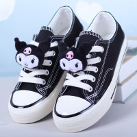 些久小女孩帆布鞋大童软底单鞋2022春夏新款女童休闲球鞋中小学生板鞋