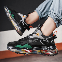 些久男鞋冬季百搭青少年运动跑步休闲爆米花软底黑色老爹ins潮鞋