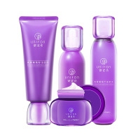御泥坊亮颜葡萄籽4件套(洗面奶+水+乳液+睡眠面膜)熬夜细致肌肤改善暗哑洁面水面膜乳护肤套装
