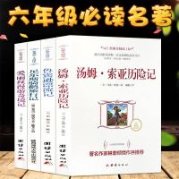 4本正版六年级下册必读鲁滨逊漂流记鲁滨孙漂流记汤姆索亚历记尼尔斯骑鹅历记爱丽丝漫游奇境记小学生版 课外阅读书