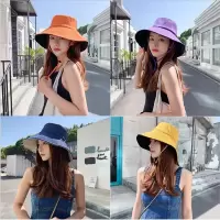 夏季渔夫帽春夏韩版双面遮阳帽子大沿防晒帽子00