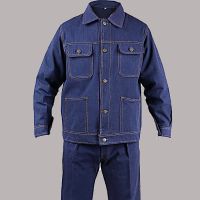 工作服男套装电焊耐磨防烫上衣裤子车间煤矿下井维修建筑工劳保服 威珺