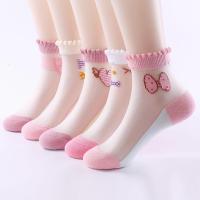夏季袜女童袜子薄款儿童女孩学生网眼短袜宝宝春夏超薄水晶袜威珺