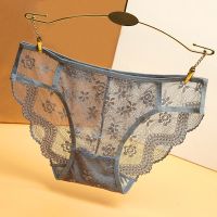 性感透明蕾丝火辣镂空女士三角裤 低腰无痕轻奢内裤女 提臀小碎花威珺
