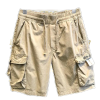 复古户外运动休闲短裤男士潮流宽松直筒松紧腰工装短裤子男五分裤威珺