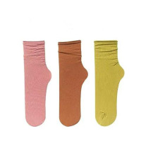 袜子女夏季薄款堆堆袜女潮长纯色天鹅绒中筒袜黑色冰冰袜超薄透气 威珺