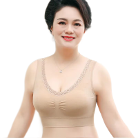 妈妈内衣大码无钢圈文胸女士聚拢胸罩背心式中老年文胸运动内衣女威珺