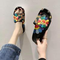 2022新款拖鞋女夏季时尚外穿ins网红太阳花仙女款凉拖鞋室内寝室威珺