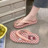 人字拖女夏外穿2022新款可爱卡通学生厚底凉拖海边防滑沙滩夹趾鞋威珺