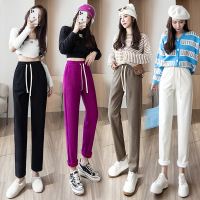 秋季休闲裤女高腰萝卜裤小个子烟管裤灯芯绒女裤子威珺