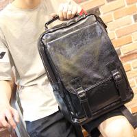 真皮休闲双肩包男士韩版潮流皮背包男时尚学生书包旅行包电脑男包