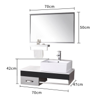 不锈钢浴室柜小户型洗漱台卫浴柜组合现代简约卫生间吊柜洗脸手盆安心抵