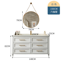 现代简约橡木浴室柜洗脸洗手盆柜组合北欧实木卫生间洗漱台面盆池安心抵