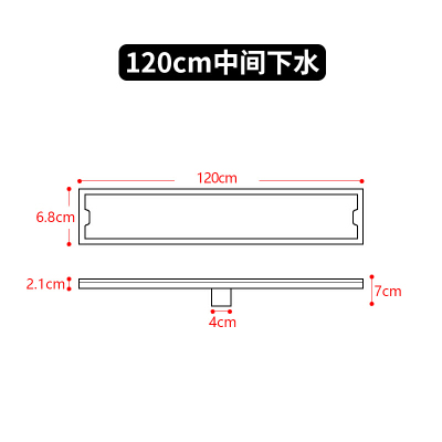 304不锈钢长地漏隐形大排量卫生间长方形条形防臭地漏隐藏式加长安心抵