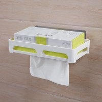 厕所纸巾架创意抽纸盒卫生间纸巾盒挂墙纸抽架免打孔卫生纸置物架 白色安心抵