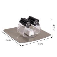 厨房扫把收纳架贴 壁挂式瓷片面挂钩 拖把架塑料贴 三只装安心抵