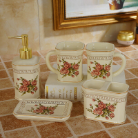 卫浴五件套卫生间欧式陶瓷浴室洗漱套装用创意新婚安心抵