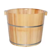 木桶30cm香杉木泡脚木桶洗脚足浴木桶足浴木盆沐足桶带盖安心抵