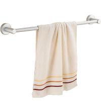 太空铝毛巾架 单杆 圆形底座 浴室挂件 毛巾杆安心抵