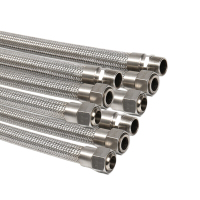 304不锈钢波纹管蒸汽DN32耐高温高压金属钢丝网软管油管4分6分1寸安心抵
