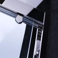 一字形干湿区分离浴室装修淋浴房钢化玻璃隔断推拉移卫生间挡水 8mm钢化玻璃加花纹防爆膜468/㎡ 不含蒸汽安心抵