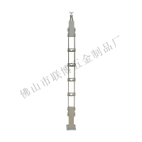 楼梯不锈钢扶手立柱 穿管菱形立柱 不锈钢立柱 室内楼梯立柱定制安心抵