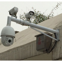 加长户室外订墙壁装围墙海康大华球机支架摄像头支架立杆安心抵