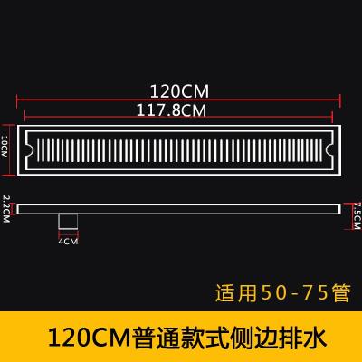 加长卫生间大排量长方形地漏过滤不锈钢条形侧边排水淋浴防臭防堵安心抵