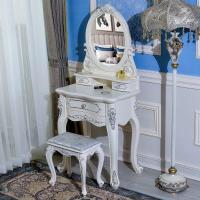 梳妆台卧室欧式现代简约小户型化妆桌小迷你经济型公主化妆台 银色63cm单妆台 组装安心抵