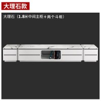 电视柜茶几组合套装现代简约大理石小户型地柜客厅家具影视柜墙柜 大理石1.8款主柜+两个斗柜 组装安心抵