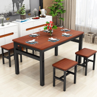 饭店桌椅组合食堂餐馆家用吃饭桌出租房用小户型快餐桌小吃店桌子安心抵
