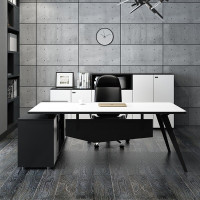 办公家具老板桌办公桌椅组合简约现代大班台总裁桌经理桌主管桌安心抵