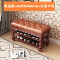 实木鞋架简易家用多层可坐鞋柜家用口收纳欧式储物靴子凳安心抵