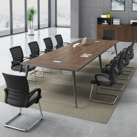 办公家具会议桌椅组合简约现代大小型会议室板式办公桌长条桌接待培训桌职员洽谈桌办工桌安心抵