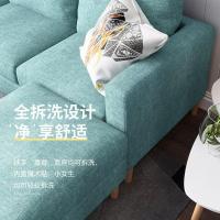 北欧布艺沙发小户型网红款出租房用客厅卧室简约现代双三人服装店安心抵