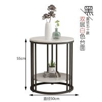 北欧大理石边几现代轻奢小茶几角几客厅沙发卧室边柜床头小圆边桌安心抵