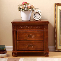 床头柜美式实木床头柜小欧式卧室床边收纳储物柜美式乡村轻奢整装简约田园电话桌安心抵